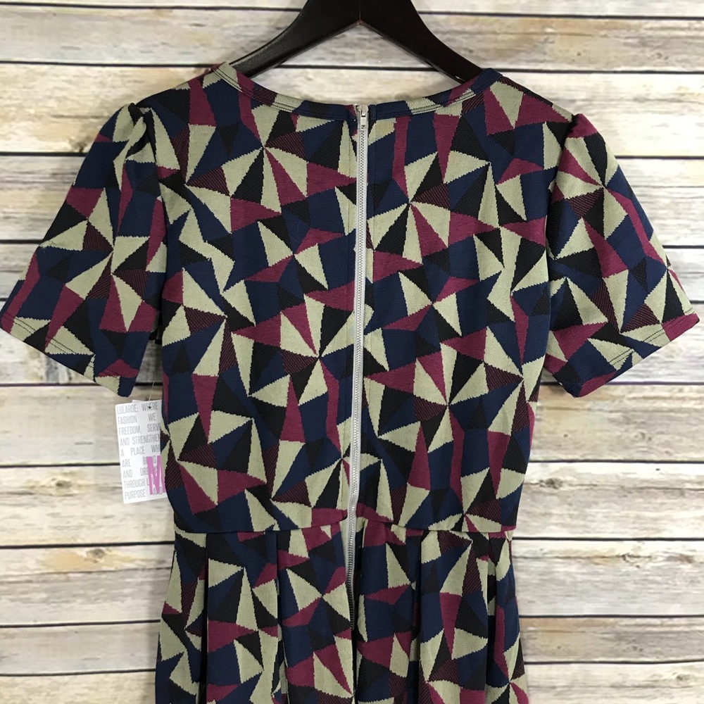 LuLaRoe Amelia Geometric Print Dress - Picture 6 of 8